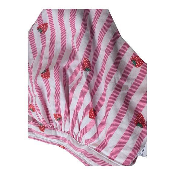 Old Navy Match the Fam Bralette XL Pink Strawberry Striped Bralette NWT - Picture 5 of 12